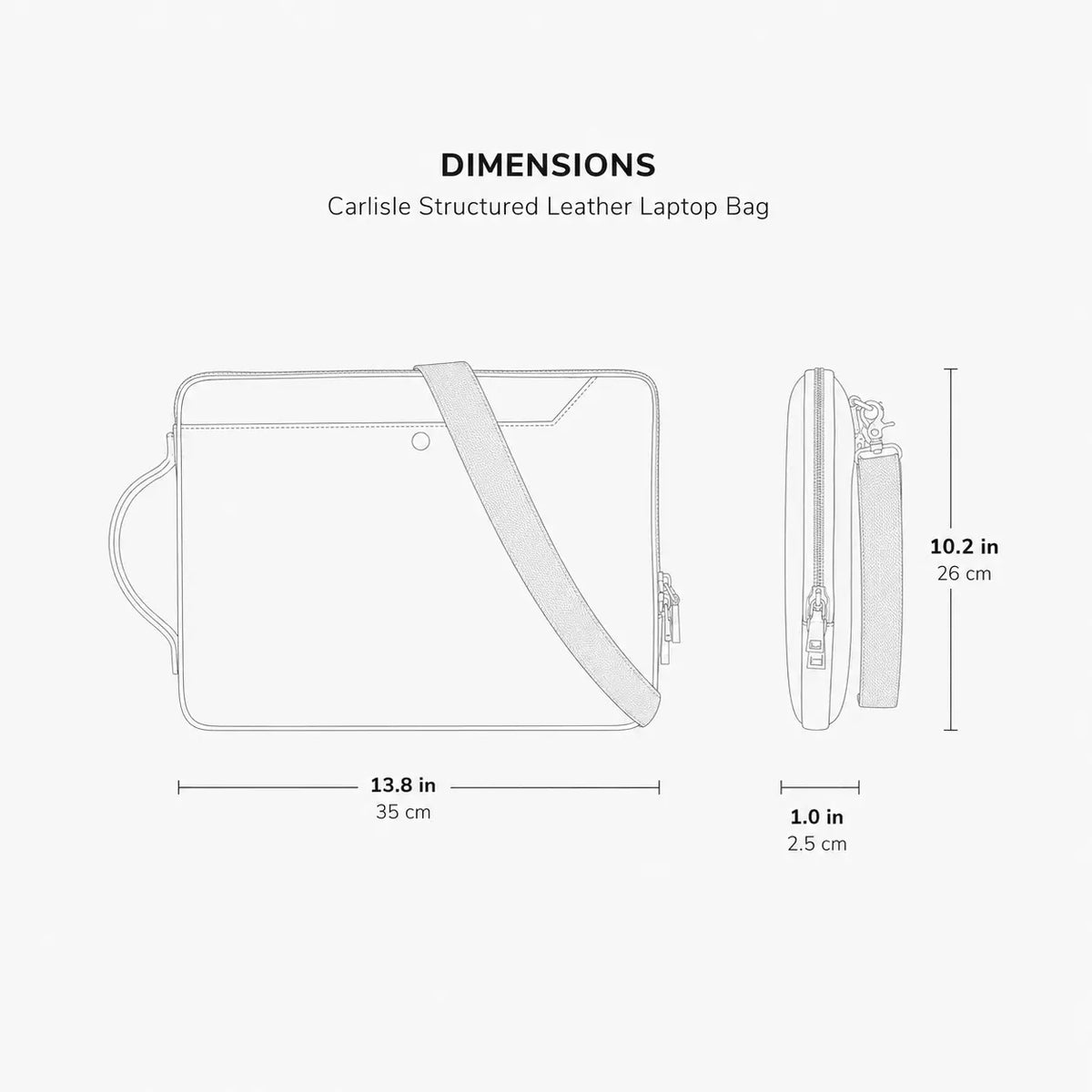 Carlisle Structured Leather Laptop Bag