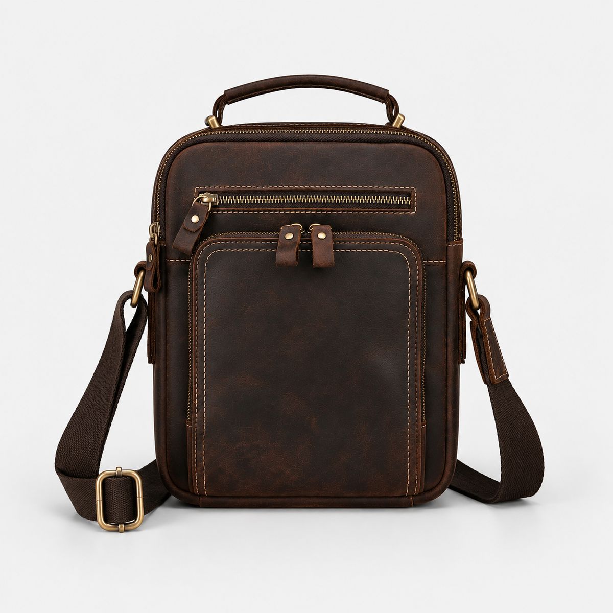 River Leather Zip Crossbody