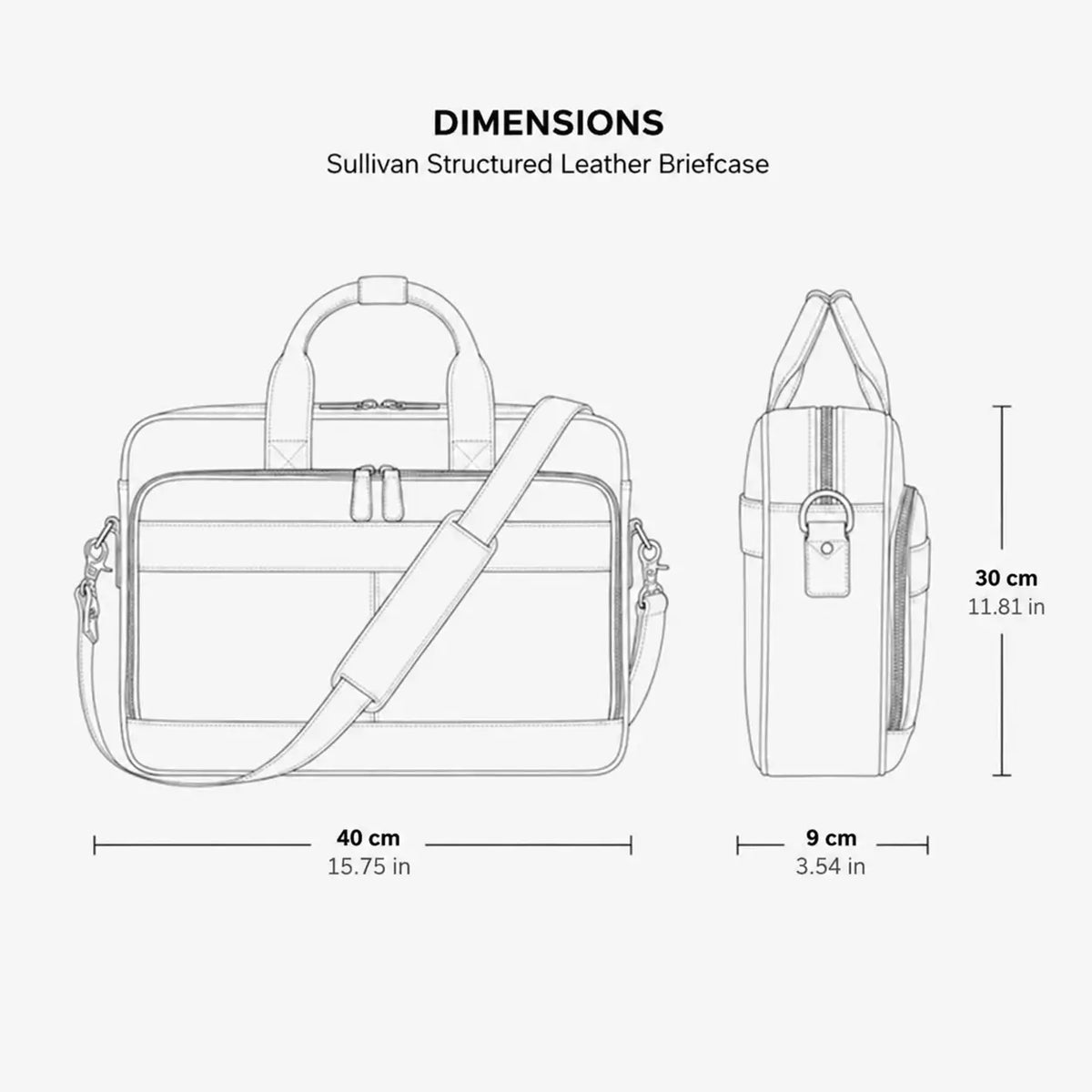 Sullivan Structured Leather Briefcase