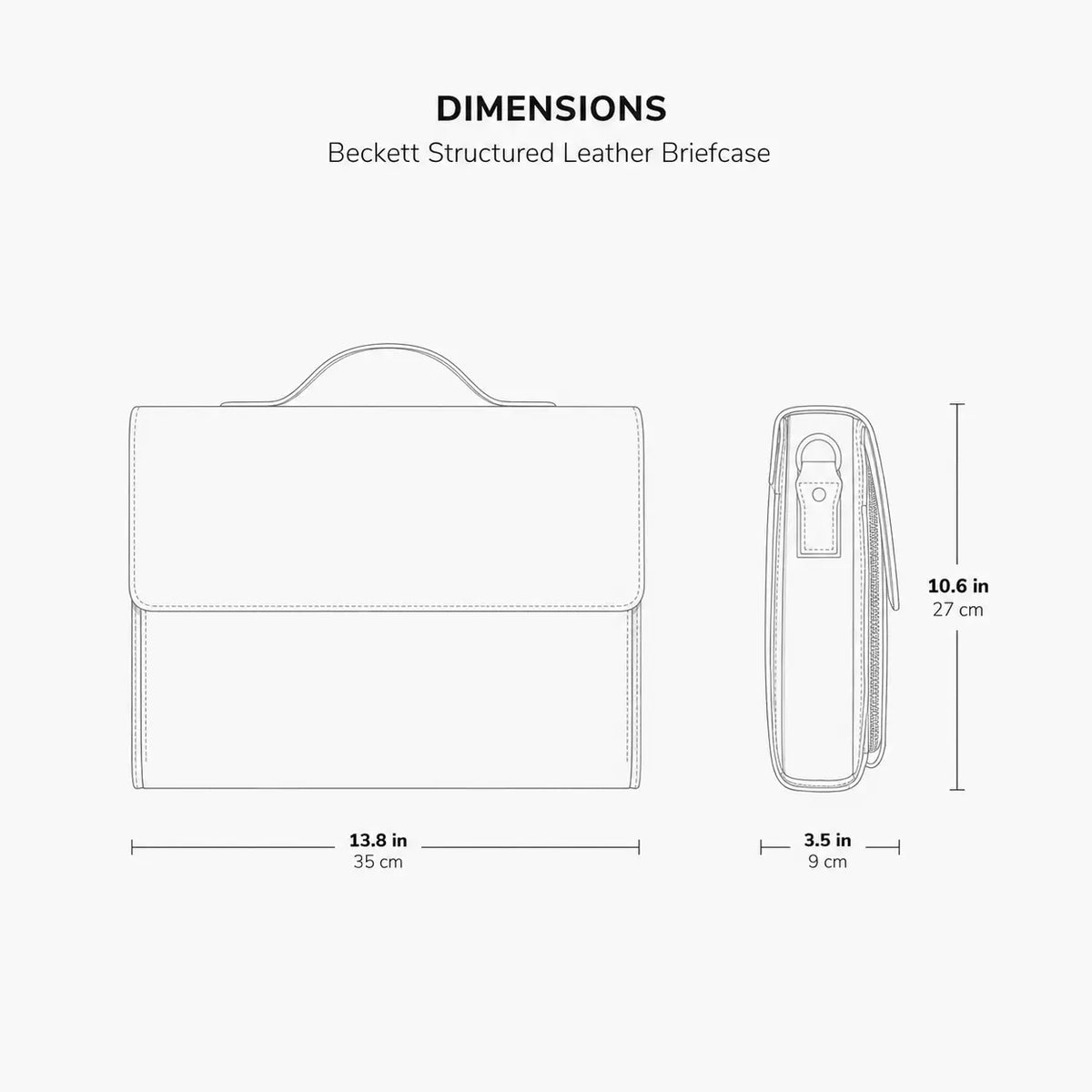 Beckett Structured Leather Briefcase