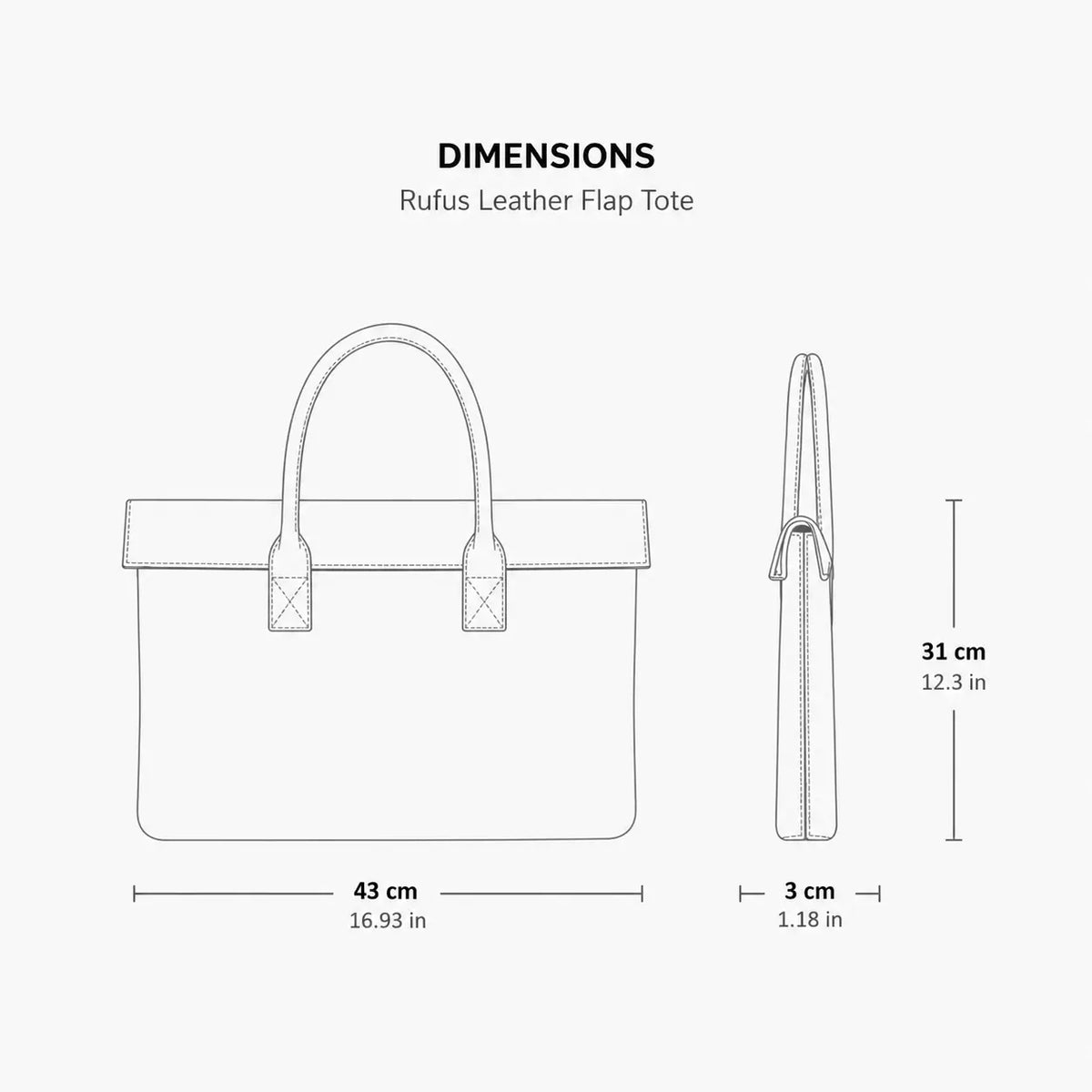 Rufus Leather Flap Tote