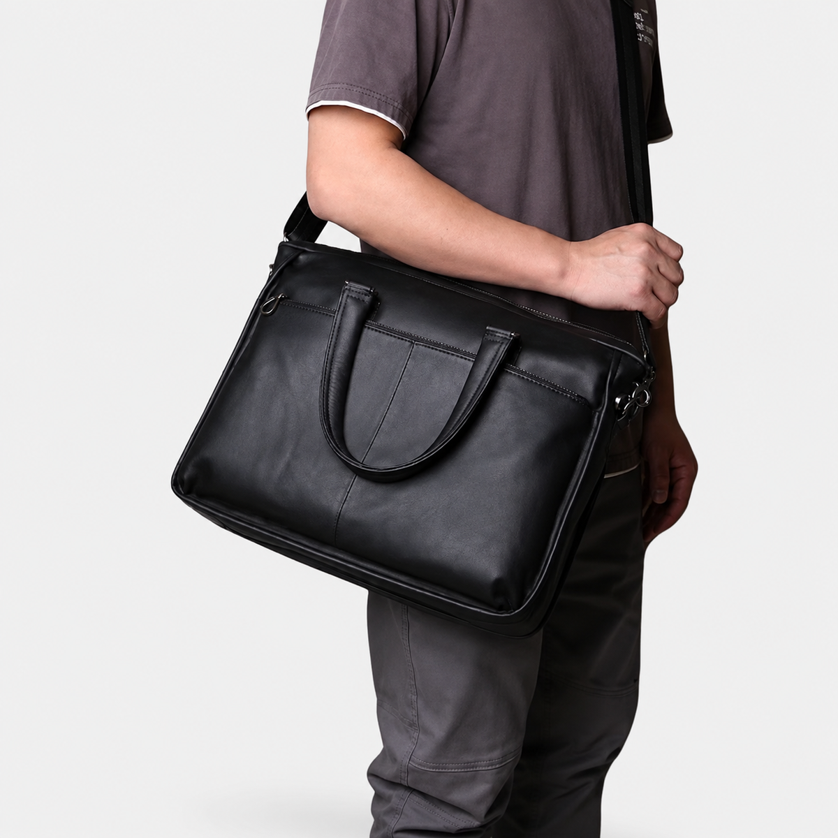 Keaton Slimeline Leather Briefcase