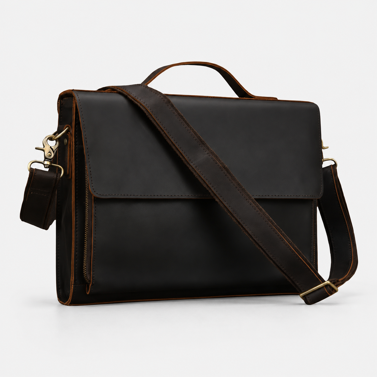 Beckett Structured Leather Briefcase