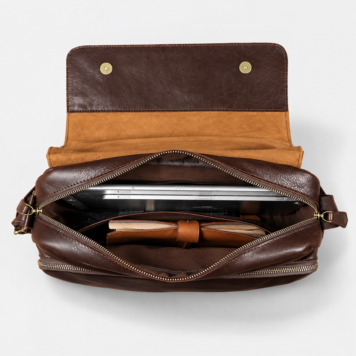 Kingsley Flap-Front Leather Crossbody