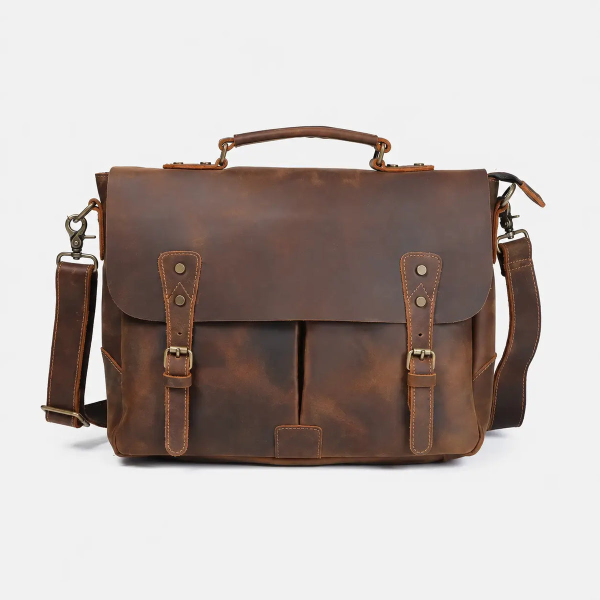 Clinton Classic Leather Messenger