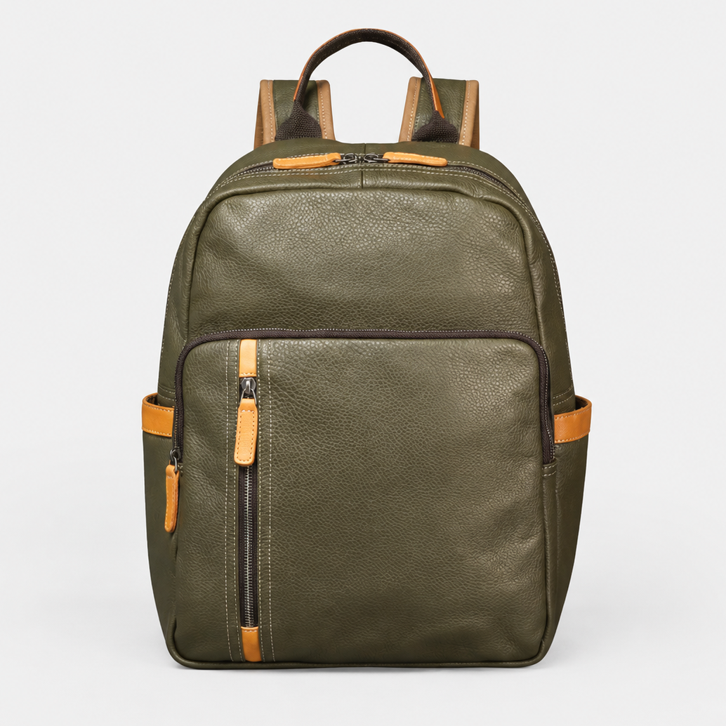 Hastings Multi-Pocket Leather Backpack
