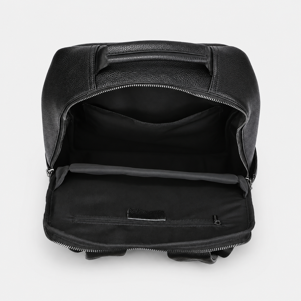 Everett Zip Leather Laptop Backpack