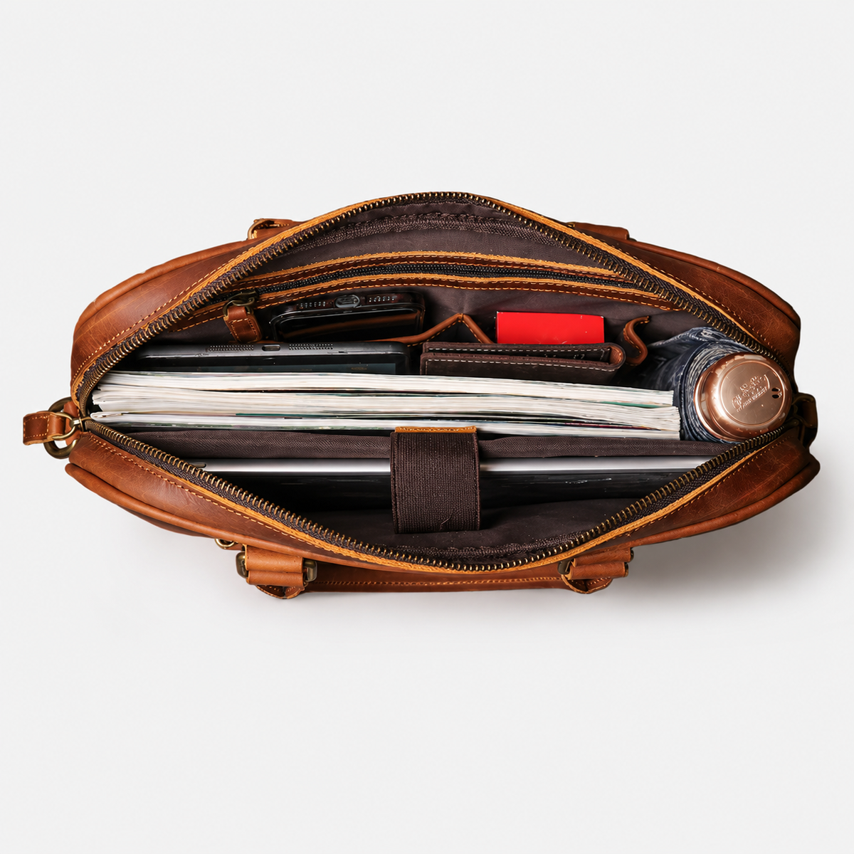 Finsley Slim Leather Briefcase