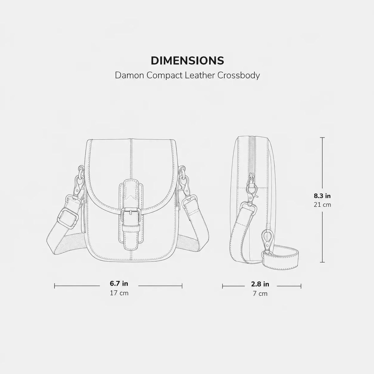 Damon Compact Leather Crossbody