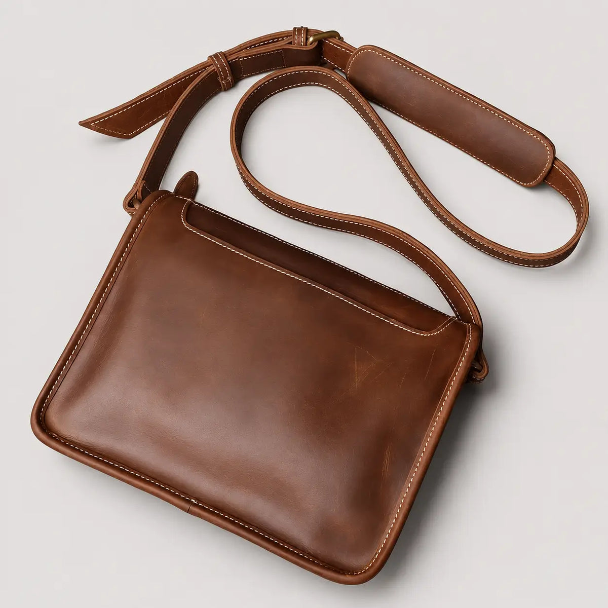 Spencer Soft-Structured Leather Messenger