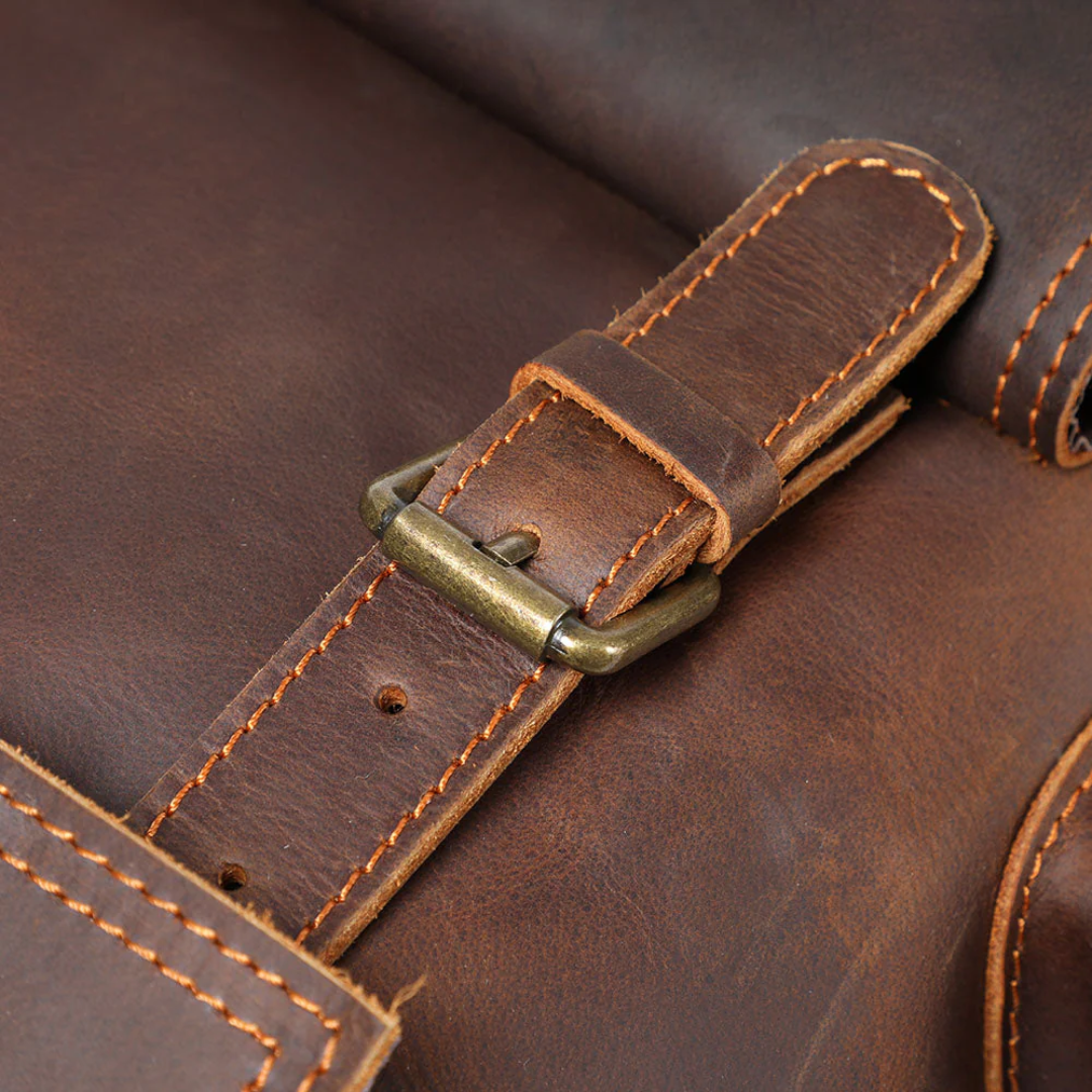 Ellison Front Pocket Leather Backpack