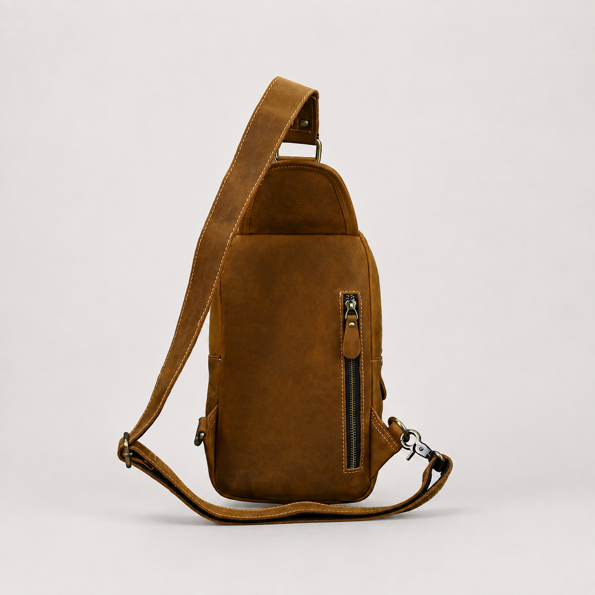 Luis Multi-Pocket Leather Crossbody