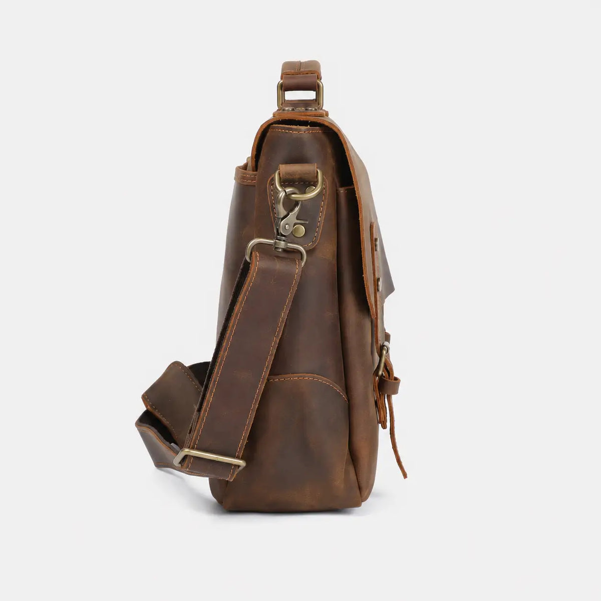 Clinton Classic Leather Messenger