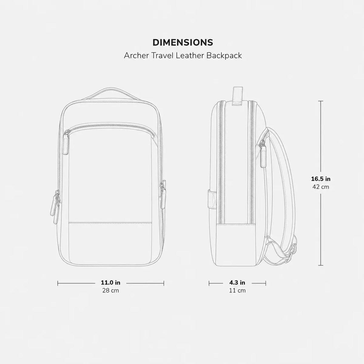 Archer Travel Leather Backpack