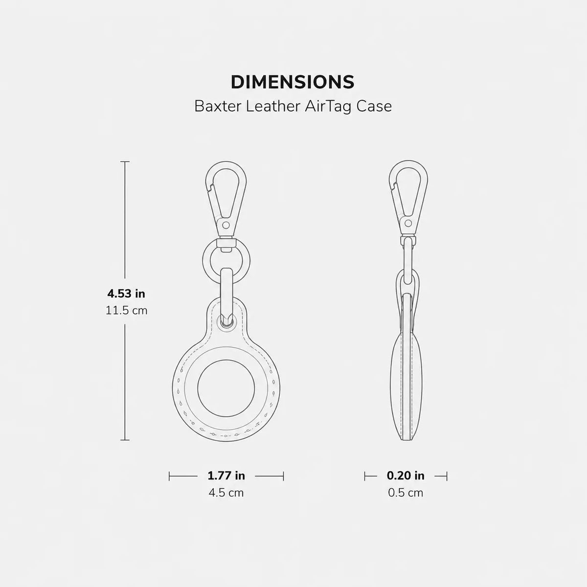 Baxter Leather AirTag Case