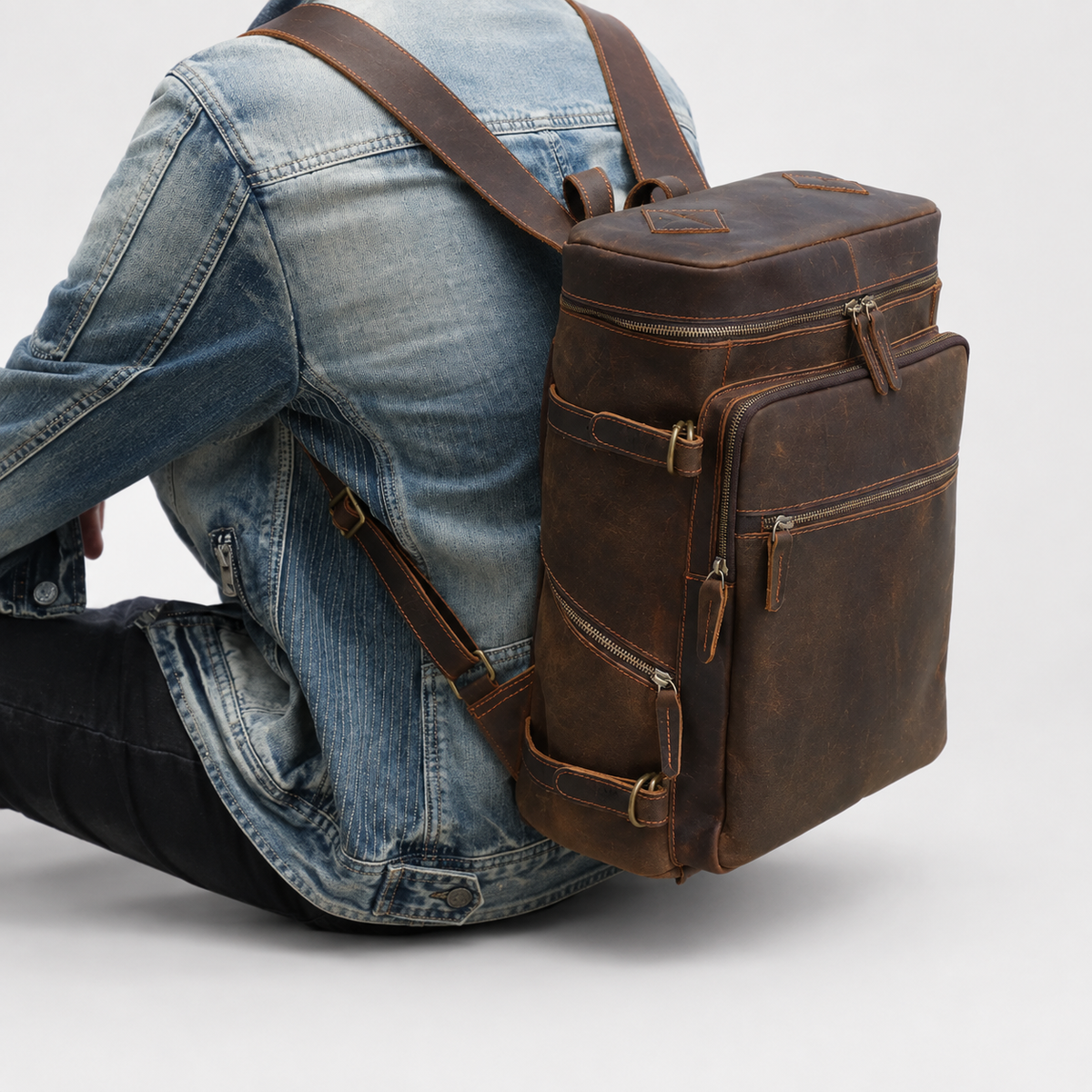 Hawthorne Utility Leather Backpack