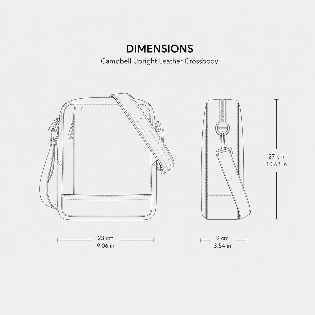 Campbell Upright Leather Crossbody
