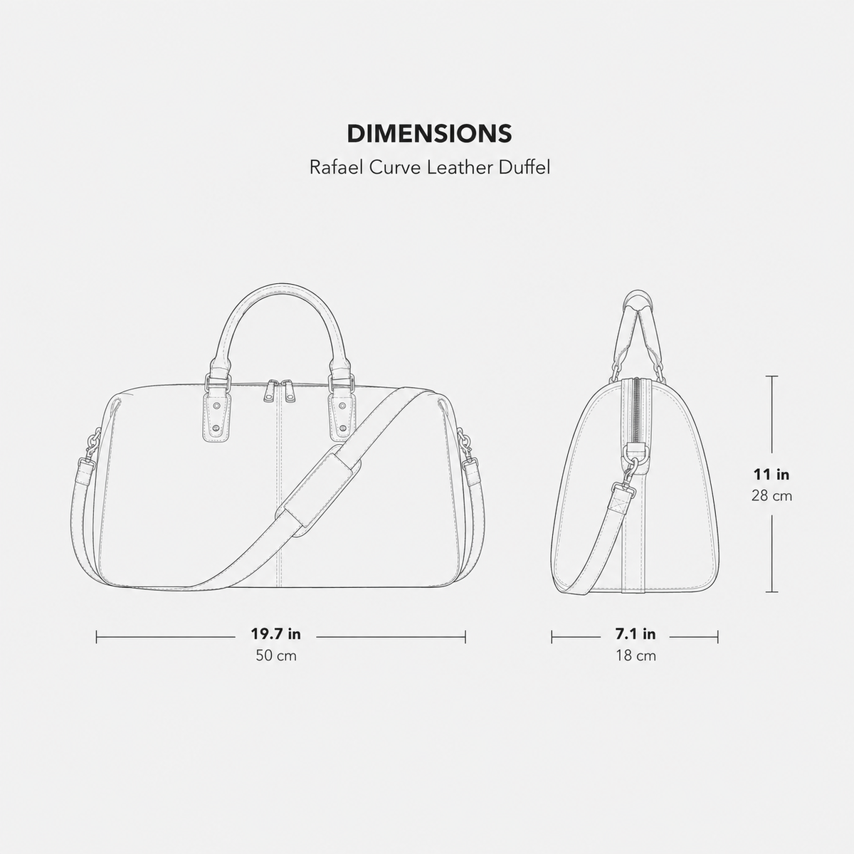 Rafael Curve Leather Duffel