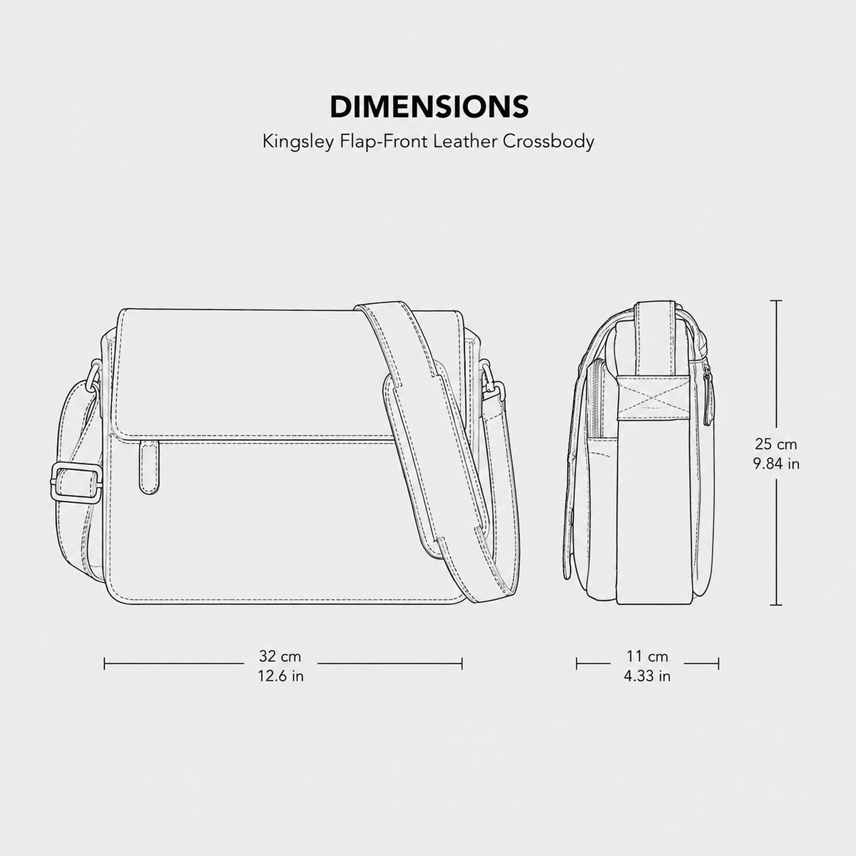 Kingsley Flap-Front Leather Crossbody