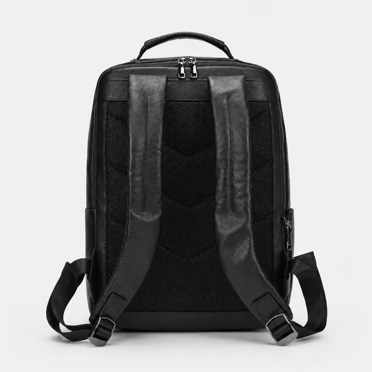 Everett Zip Leather Laptop Backpack