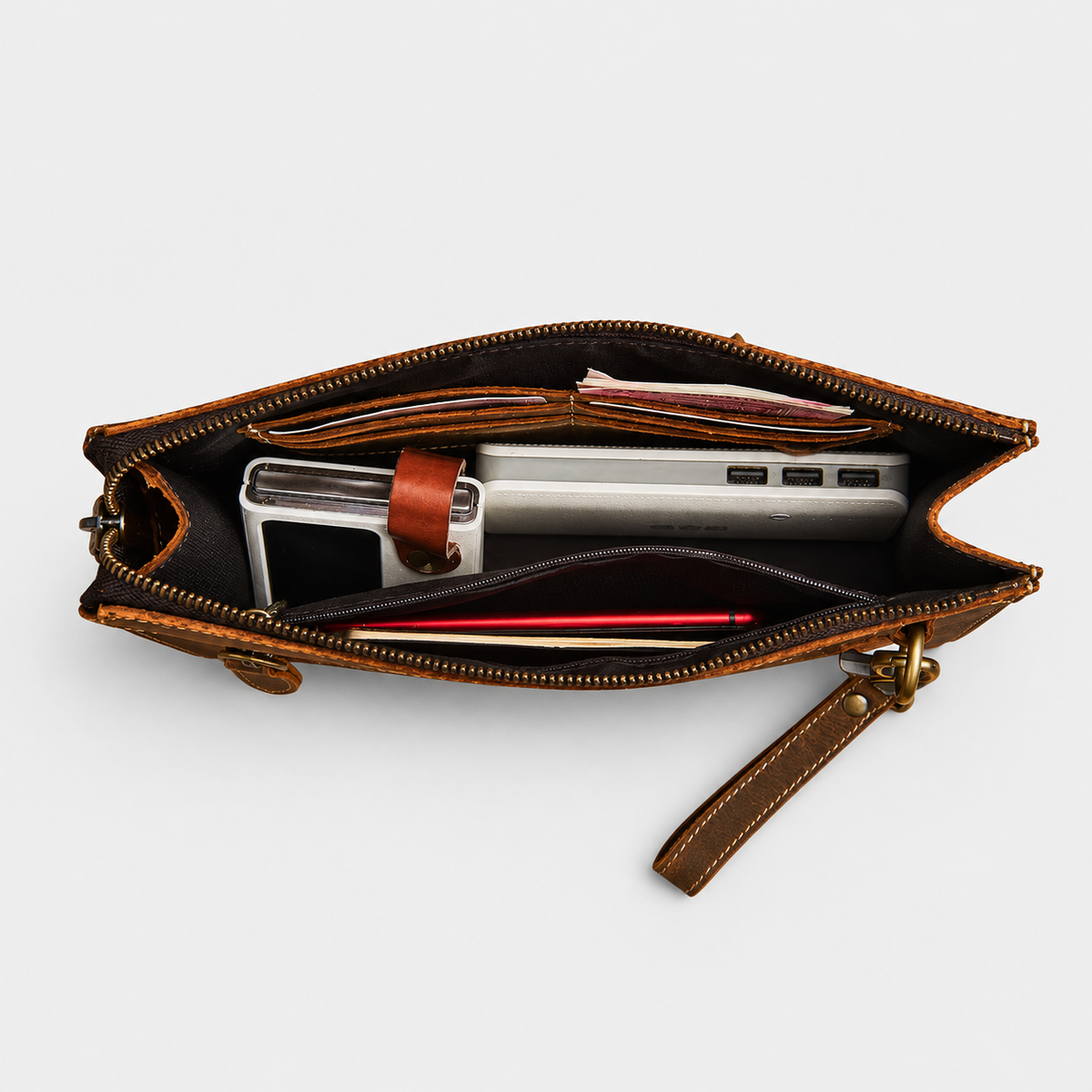 Grafton Leather Clutch