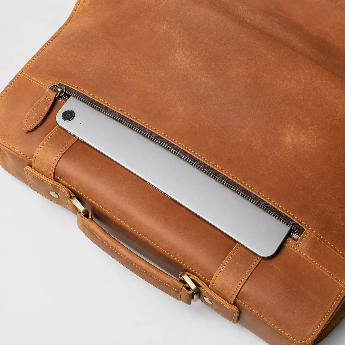 Fletcher Buckle-Flap Leather Messenger