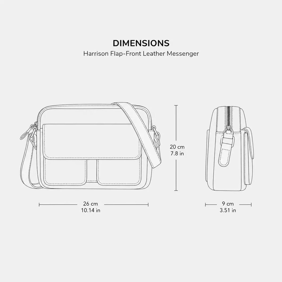 Harrison Flap-Front Leather Crossbody