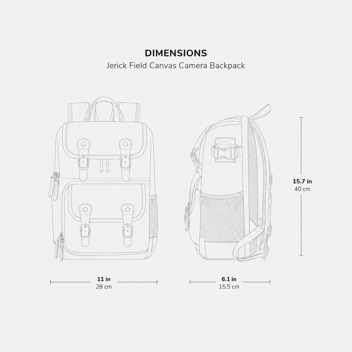 Jerick Field Canvas Camera Backpack