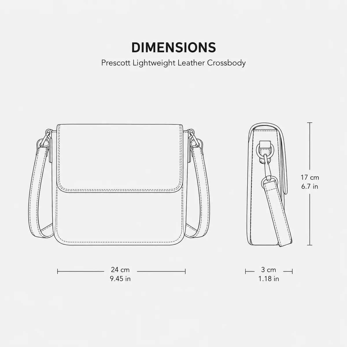 Prescott Lightweight Leather Crossbody