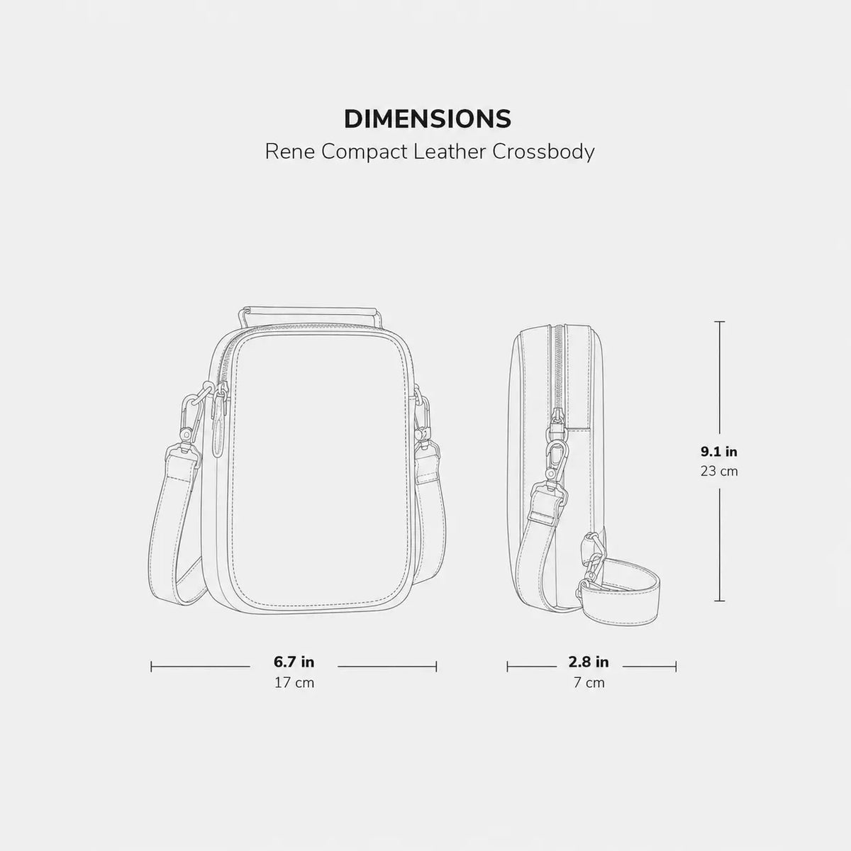 Rene Compact Leather Crossbody