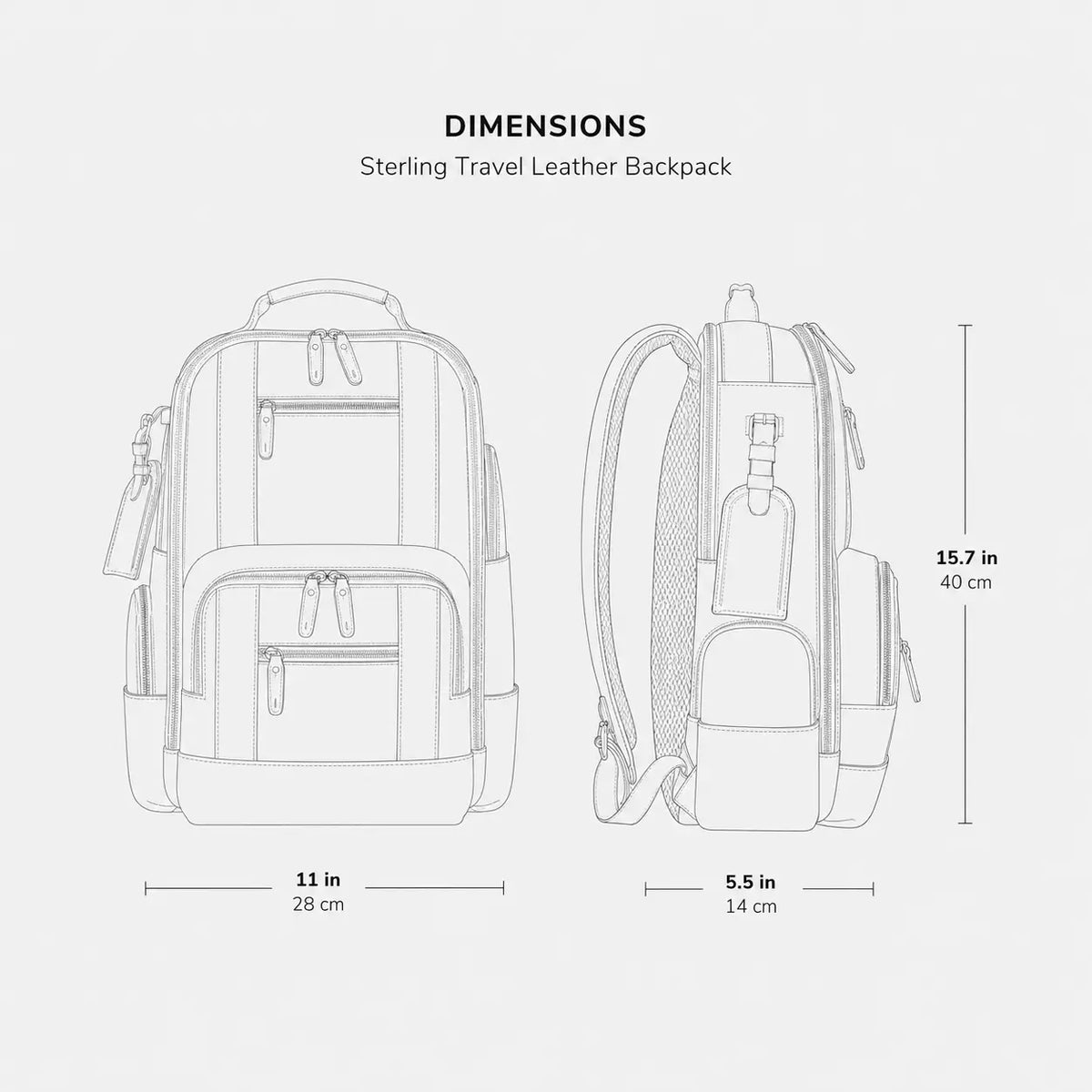 Sterling Travel Leather Backpack