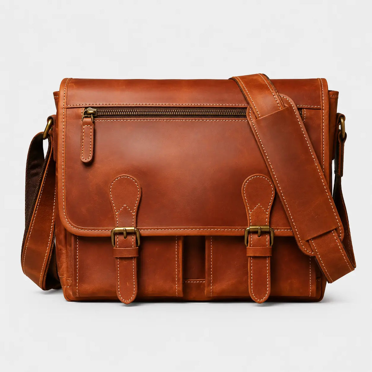 Riverton Compact Leather Messenger