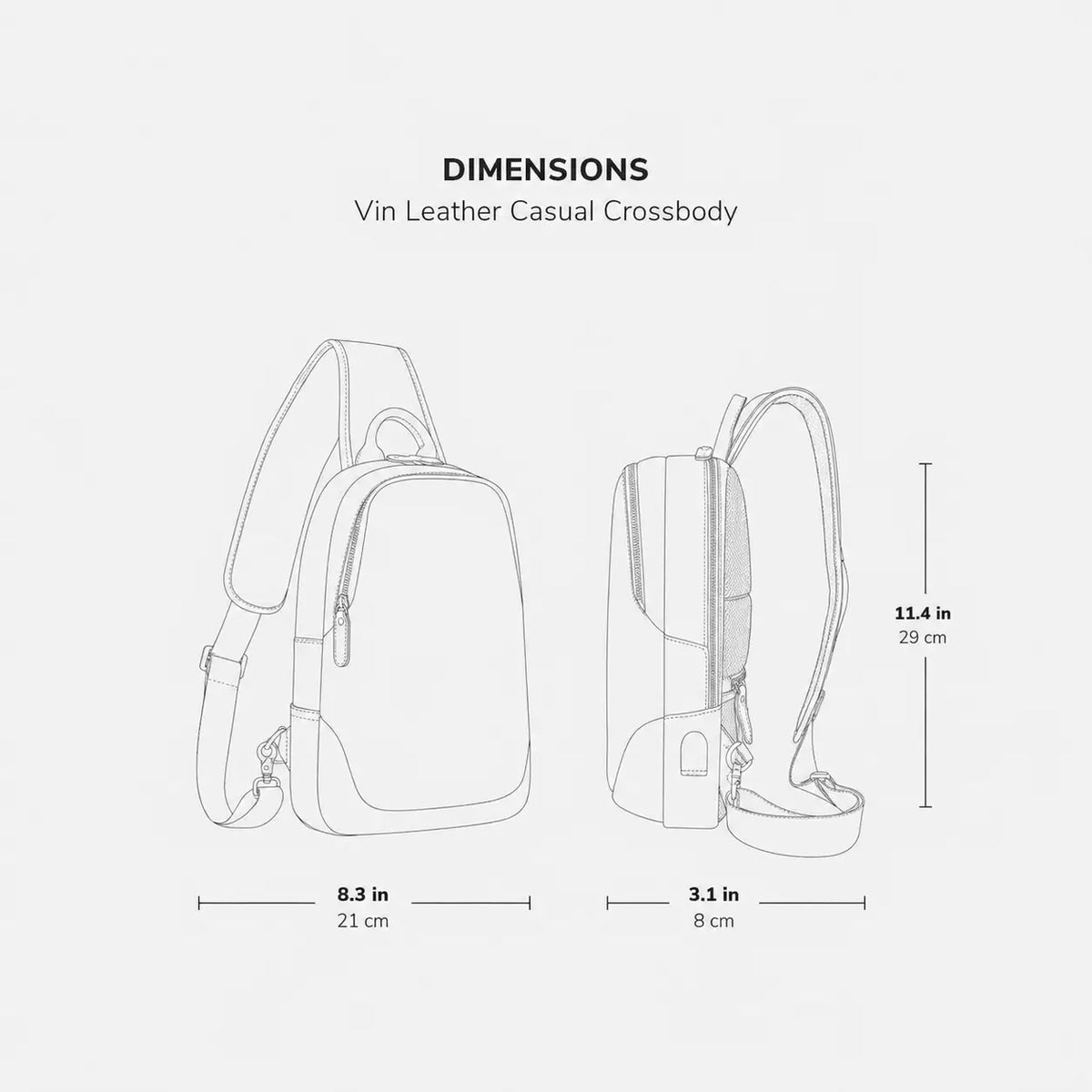 Vin Leather Casual Crossbody