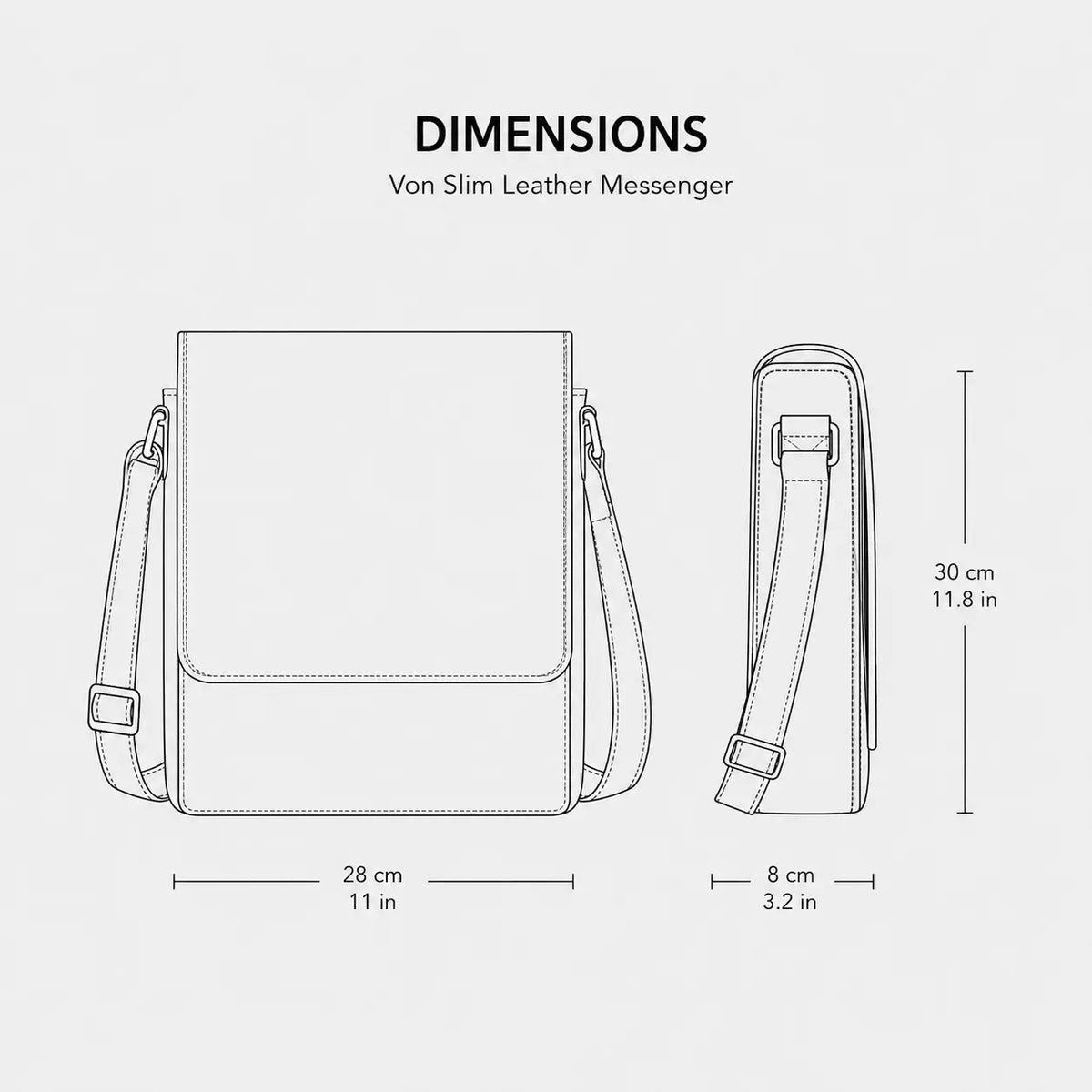 Von Slim Leather Messenger