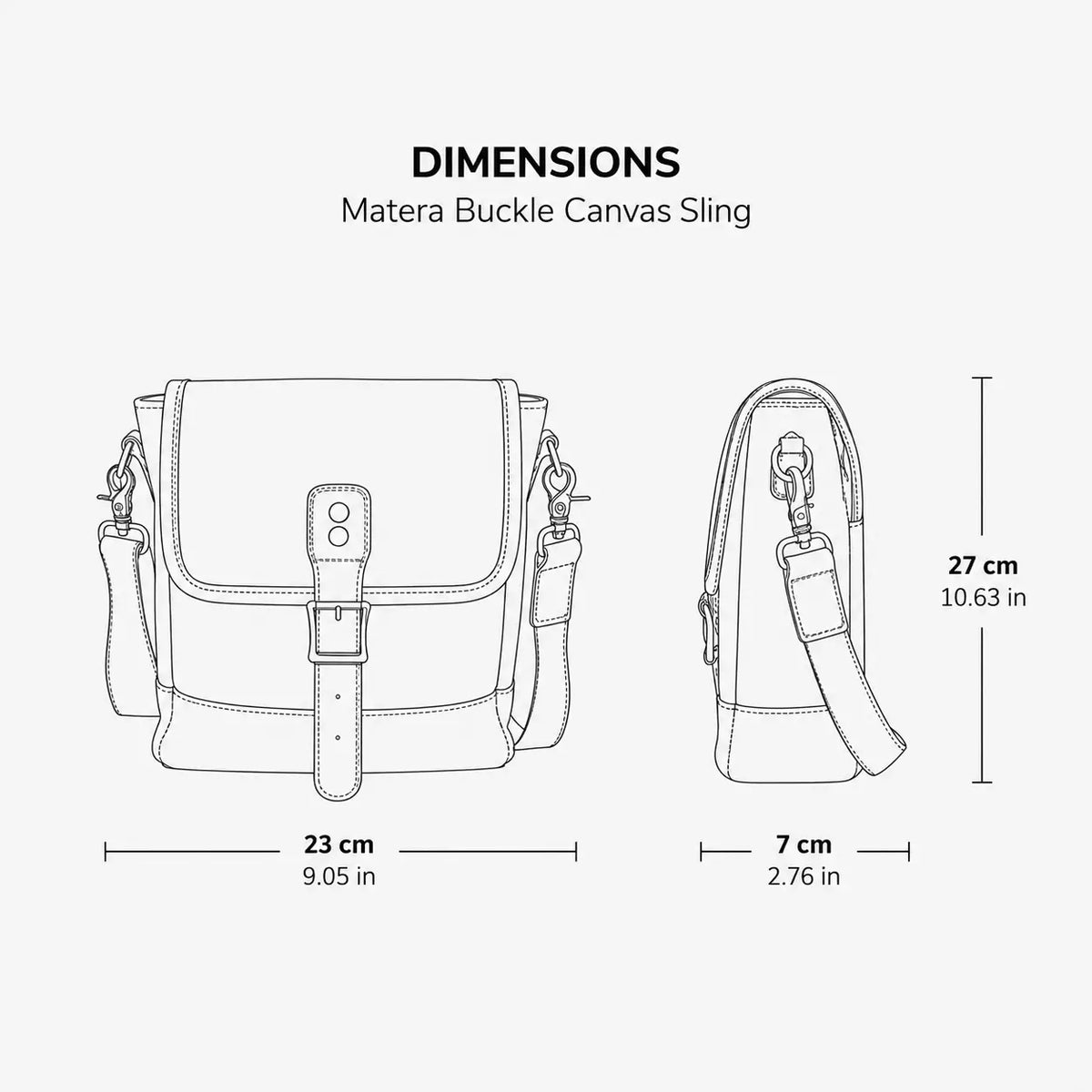 Matera Buckle Canvas Sling