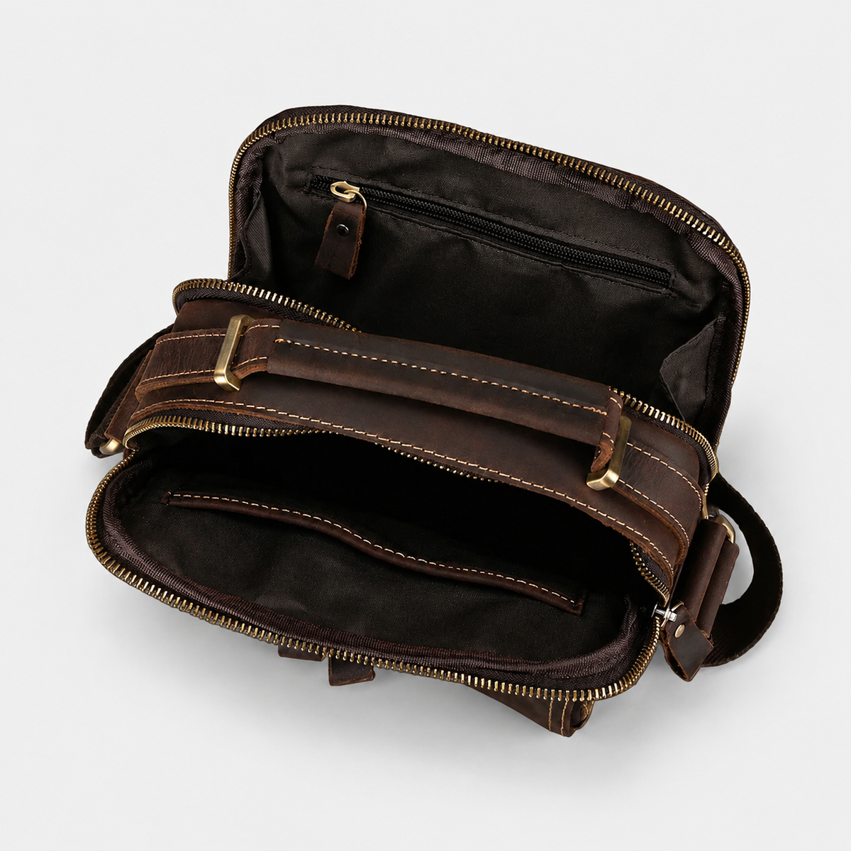River Leather Zip Crossbody