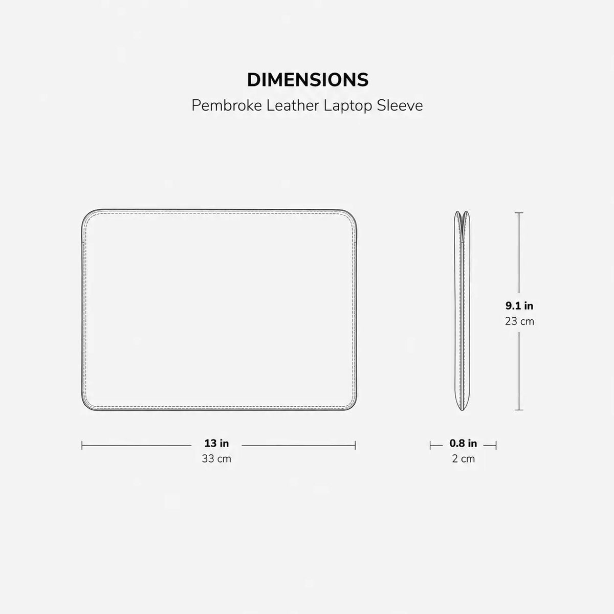 Pembroke Leather Laptop Sleeve