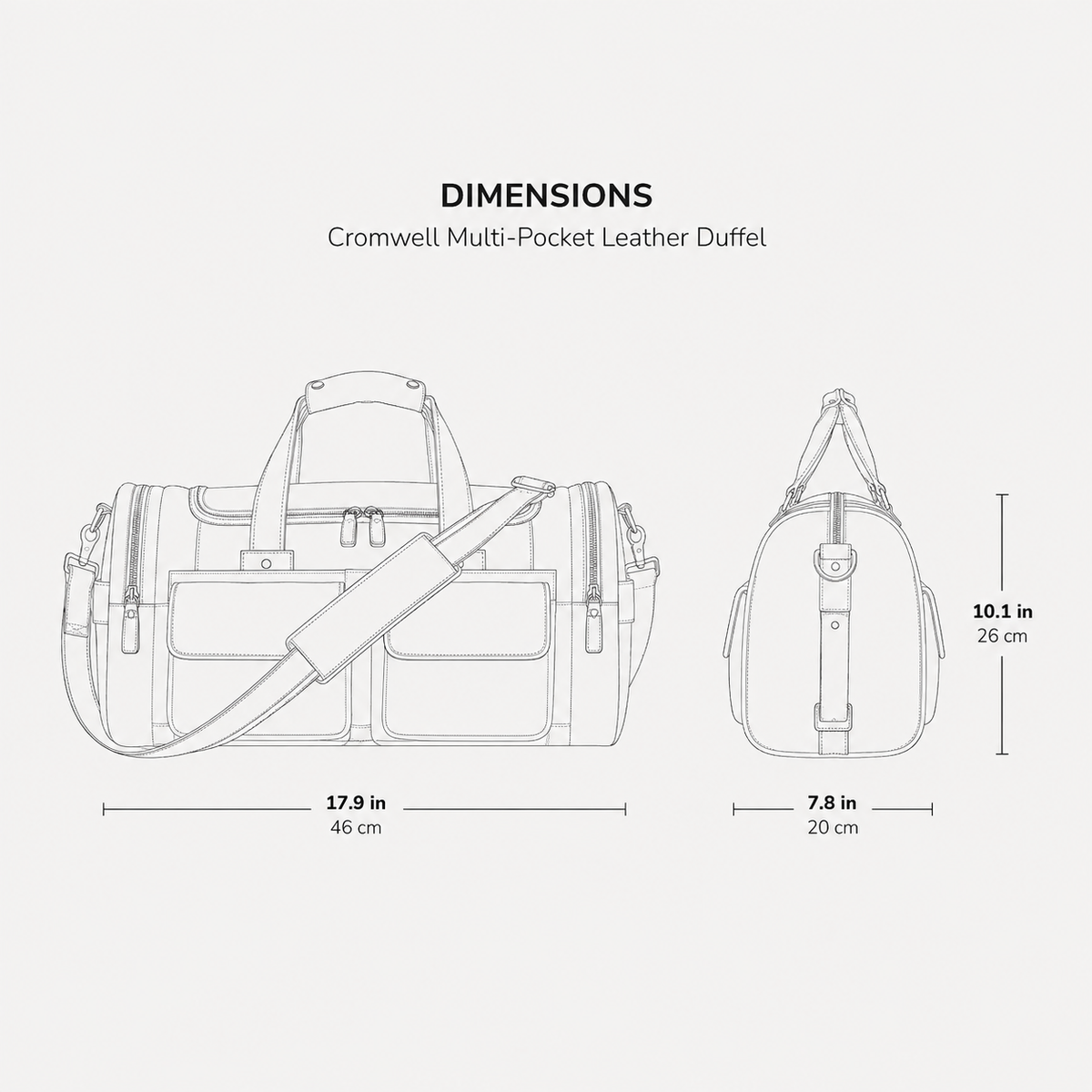 Cromwell Multi-Pocket Leather Duffel