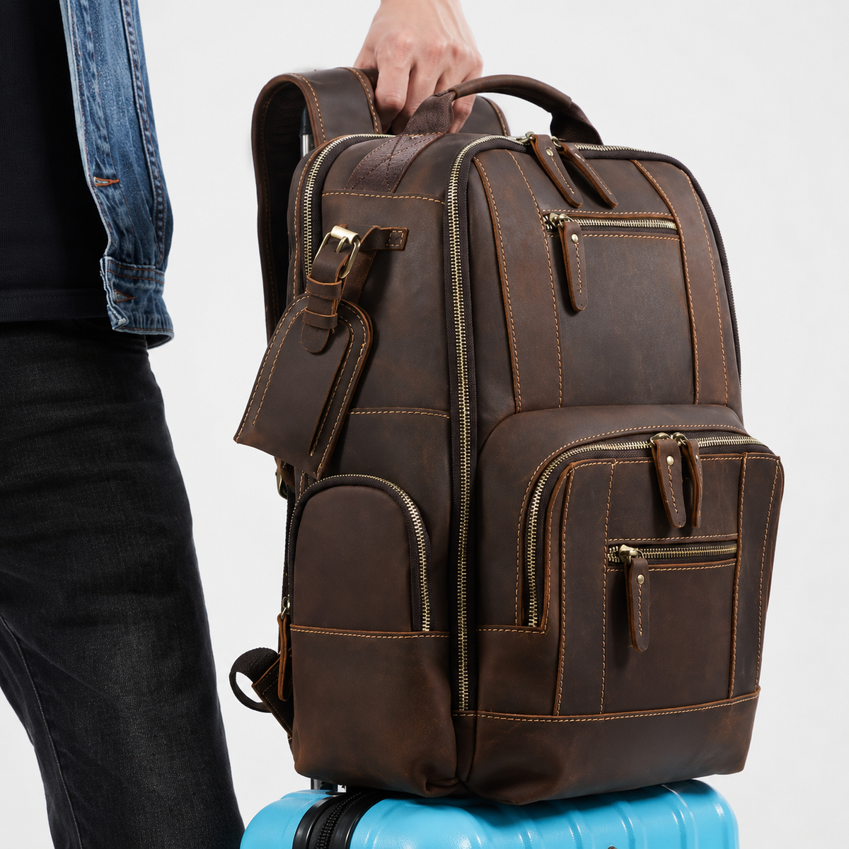 Sterling Travel Leather Backpack