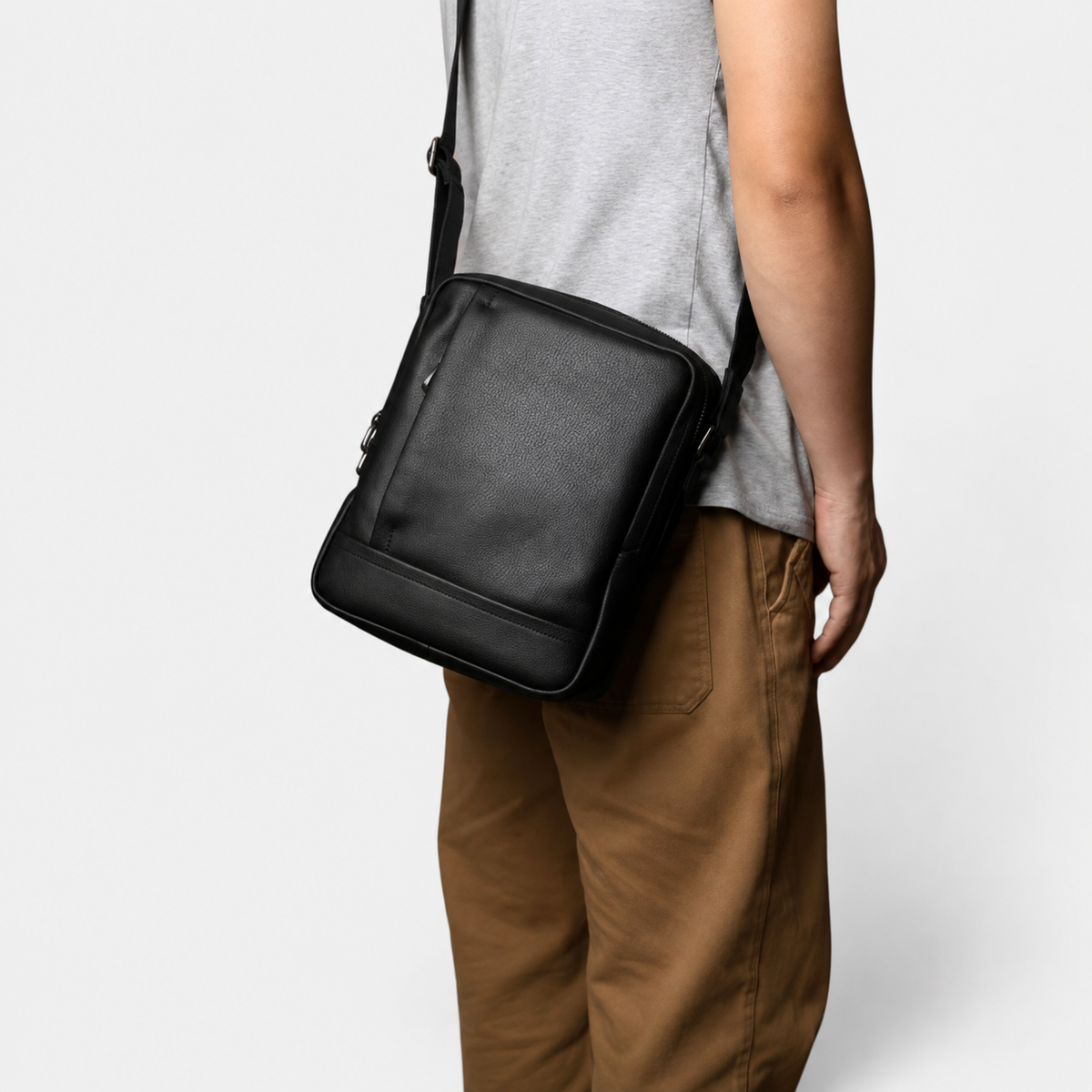 Campbell Upright Leather Crossbody