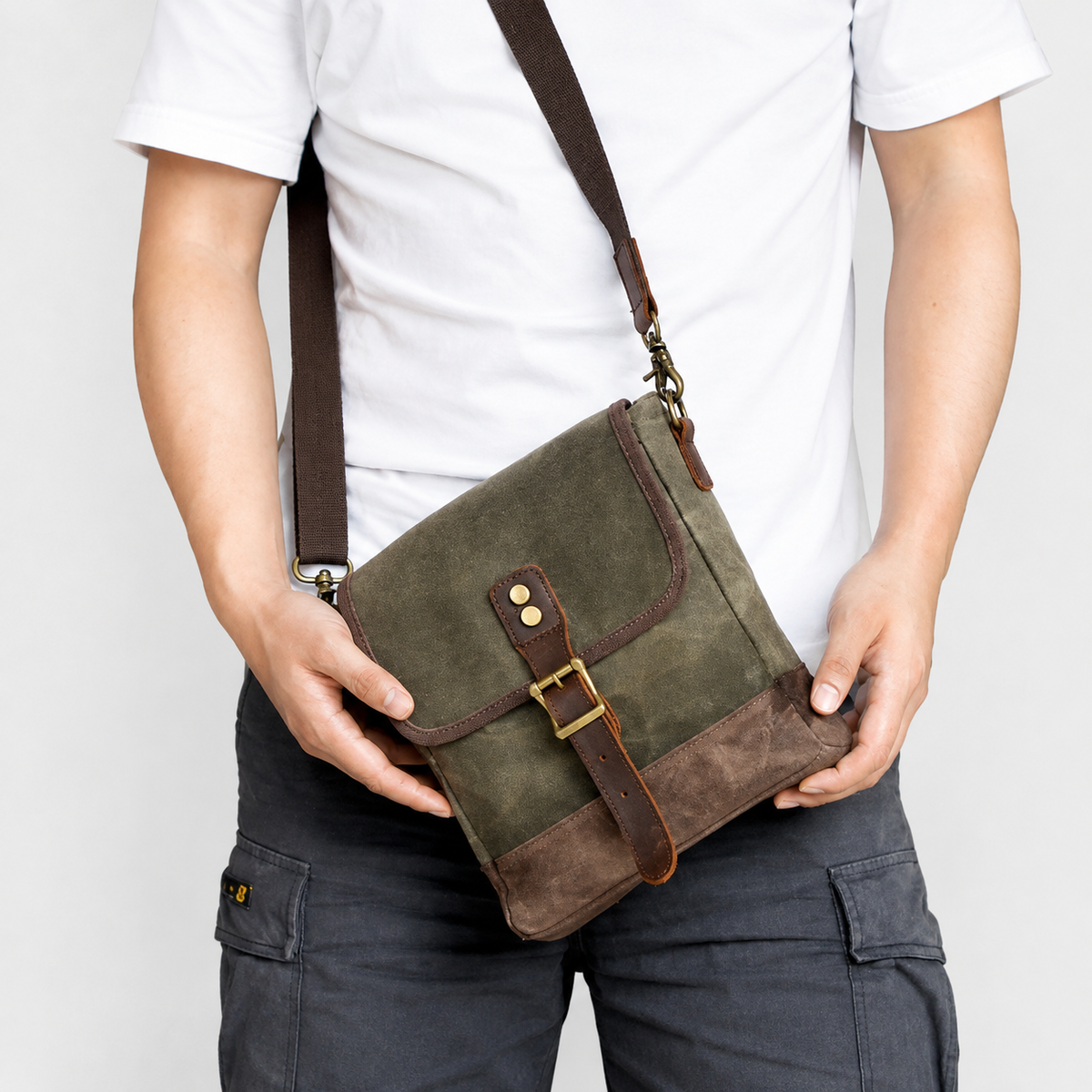 Matera Buckle Canvas Sling