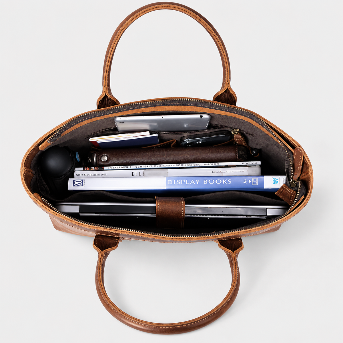 Franko Double Handle Leather Tote