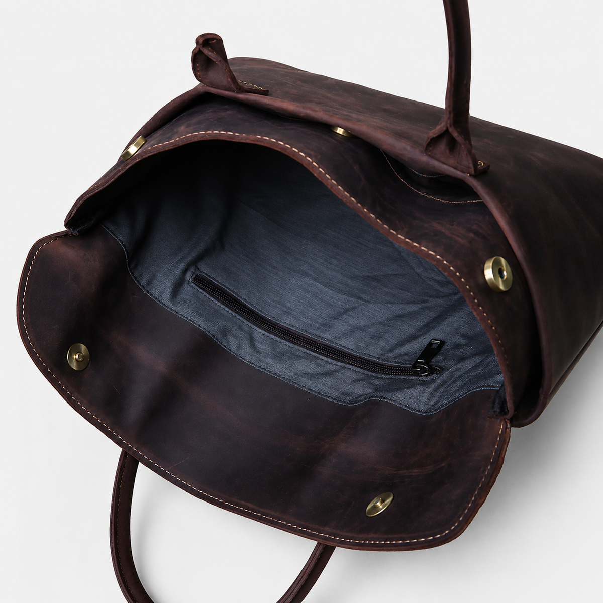 Rufus Leather Flap Tote