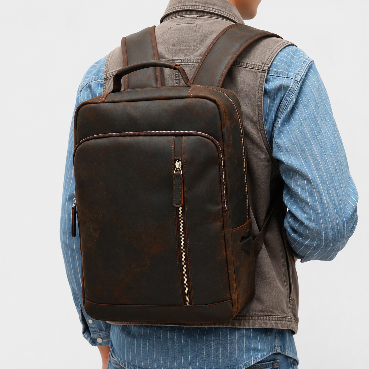 Josh Laptop Leather Backpack
