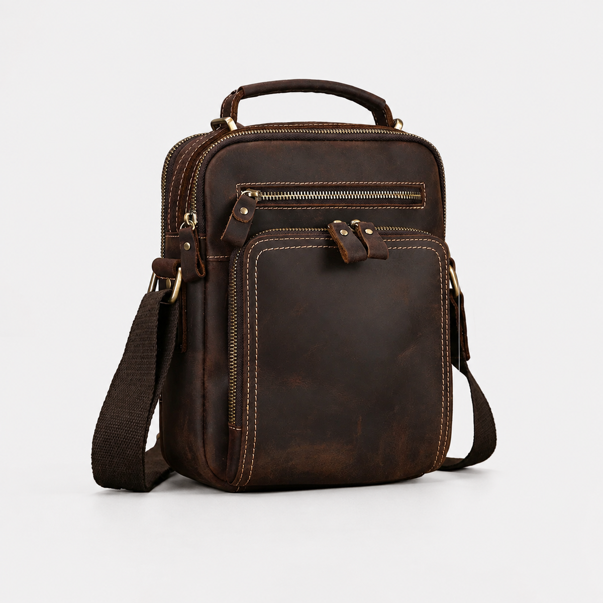 River Leather Zip Crossbody