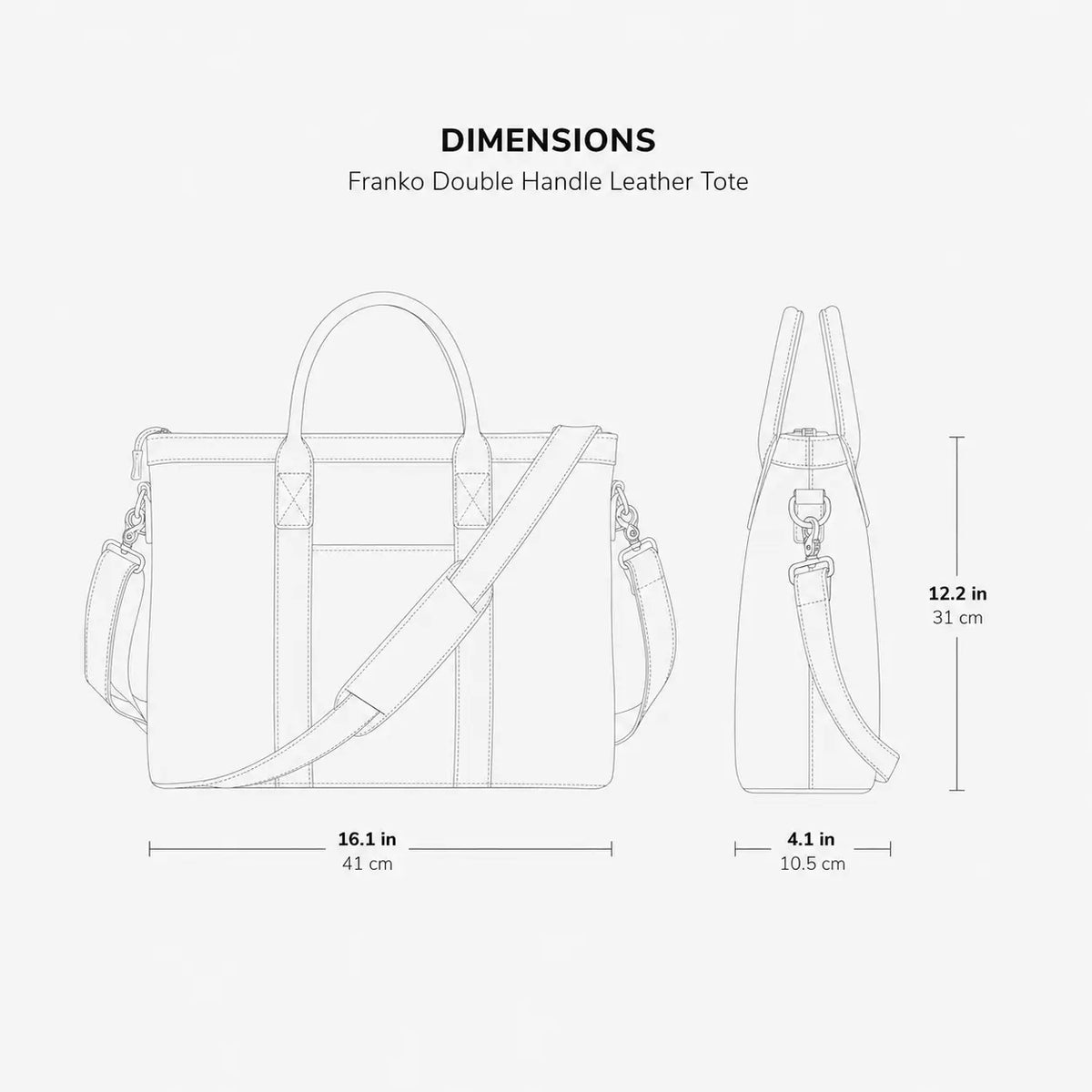 Franko Double Handle Leather Tote