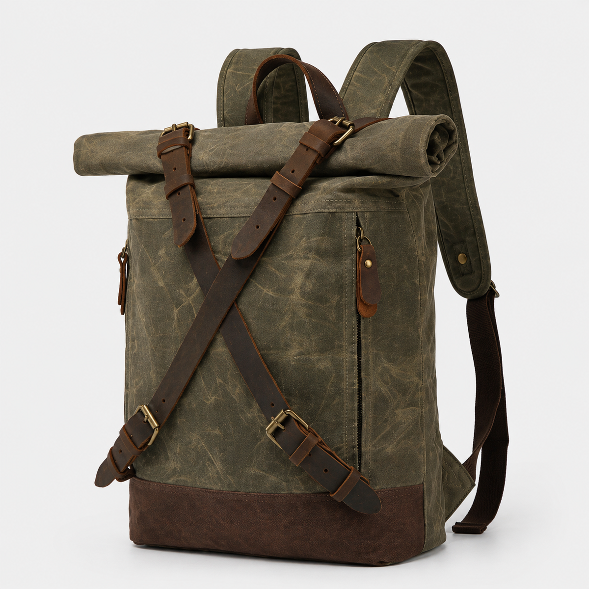 Barron Cross‑Strap Canvas Rucksack