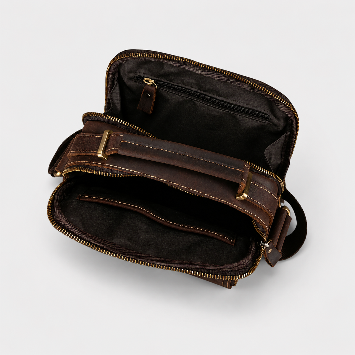 River Leather Zip Crossbody