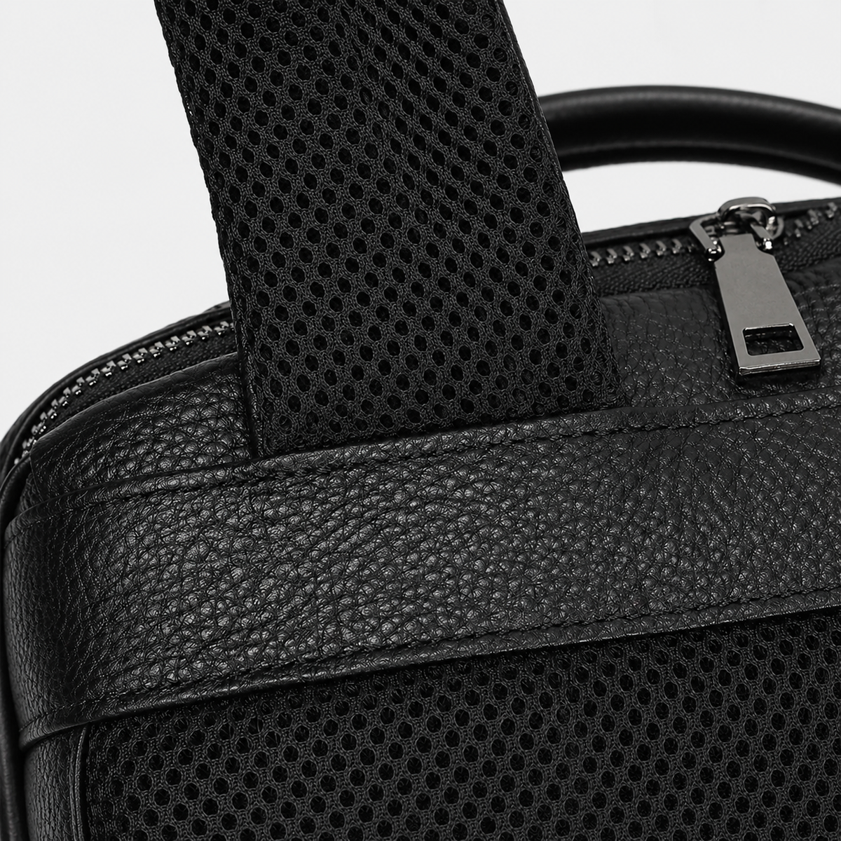 Everett Zip Leather Laptop Backpack