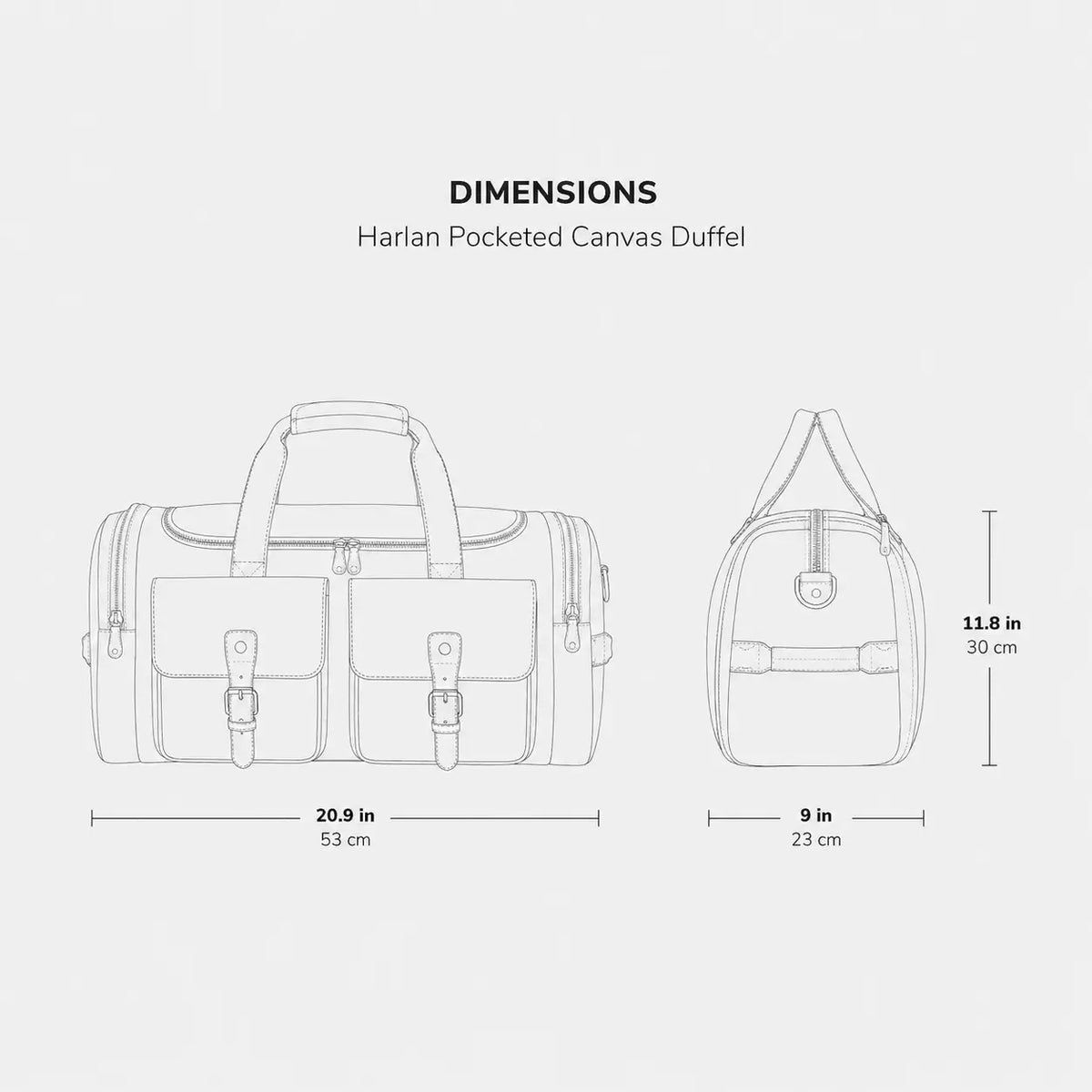 Harlan Pocketed Canvas Duffel